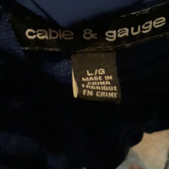 Cable and Gauge Royal Blue Sweater Top L - Picture 4 of 4